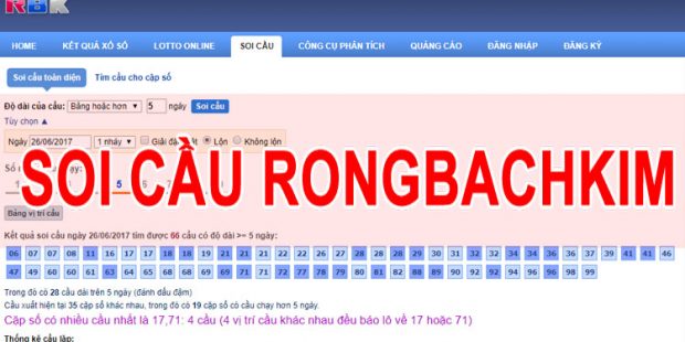 SOI CẦU LÔ RỒNG BẠCH KIM TỶ LỆ TRÚNG CAO NHẤT